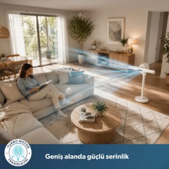 Homend AeroCool 9013H Turbo Motorlu 360° Çok Yönlü, Sessiz ve Zaman Ayarlı Vantilatör - Görsel 3