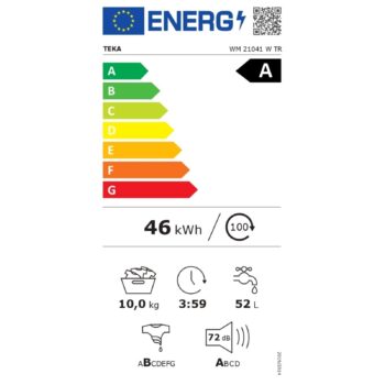 Teka WM 21041 W TR 10 kg 1400 Devir Çamaşır Makinesi - Görsel 7