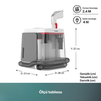 Homend Stain X 1256H Koltuk ve Halı Yıkama Makinesi Beyaz - Görsel 5
