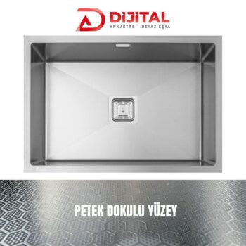 GL General NEO 60 40x60 Inox Petek Dokulu Mutfak Eviyesi 304 Paslanmaz Çelik 1mm