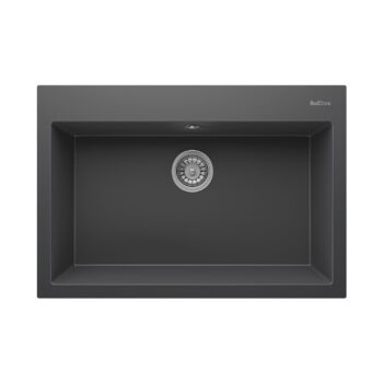 Real Stone K003 Dıdyma 77 Granit Eviye Antrasit 770x530 Cm Tezgah Üstü - Görsel 2