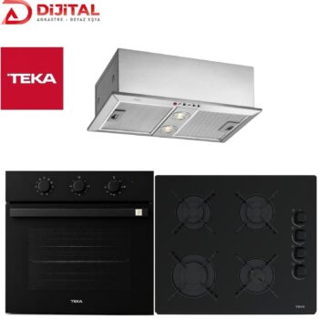 Teka Ankastre Set Siyah (HBB 54500 BK- GBE 64002 BK -GFH 55)