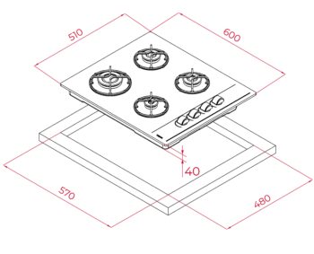 Teka Ankastre Set Siyah (HBB 54500 BK- GBE 64002 BK -GFH 55) - Görsel 6