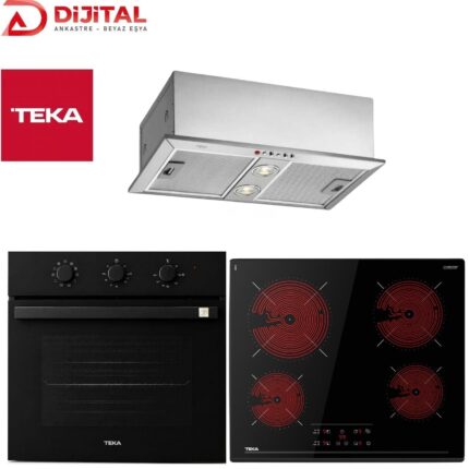 Teka Ankastre Set Siyah (HBB 54500 BK- TBC 64010- GFH 55 )